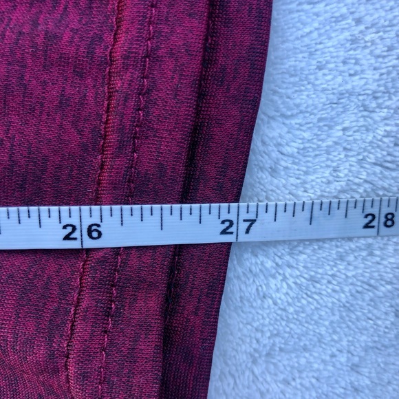 Real Essentials Workout T-Shirt Size Large Maroon Black - Picture 5 of 6